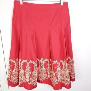 Vintage Tommy Hilfiger Skirt Womens 6 Pintuck Pleating Knee Length Sequin Retro